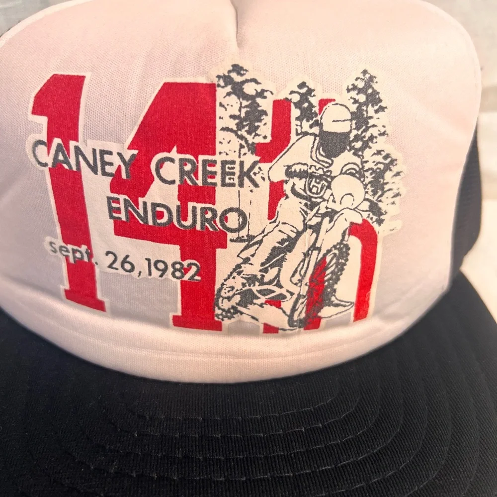 Vintage Motocross Trucker Hat - 14th Caney Creek Enduro 1982 Cap - Racing